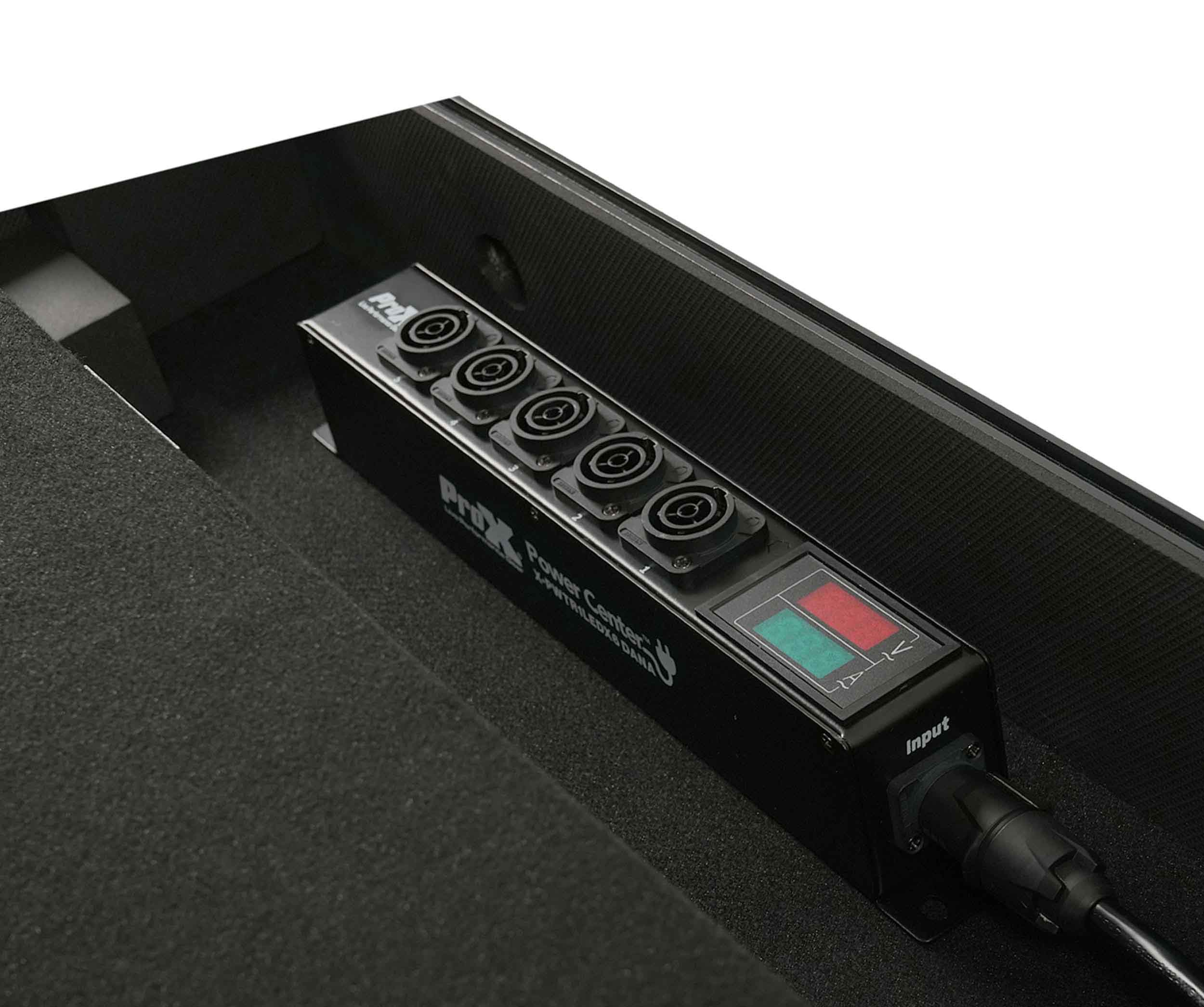 ProX X-PWTR1LEDX6DANA PowerCenter AC to 6X True1 Splitter Outputs with V and A Meter by ProX Live Performance Gear