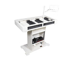 ProX XZF-DJXLCTW DJ Control Tower in White, with 2 Flight Case Fits (2x CDJ3000-A9) and (2x Rane12 -72) by ProX Cases