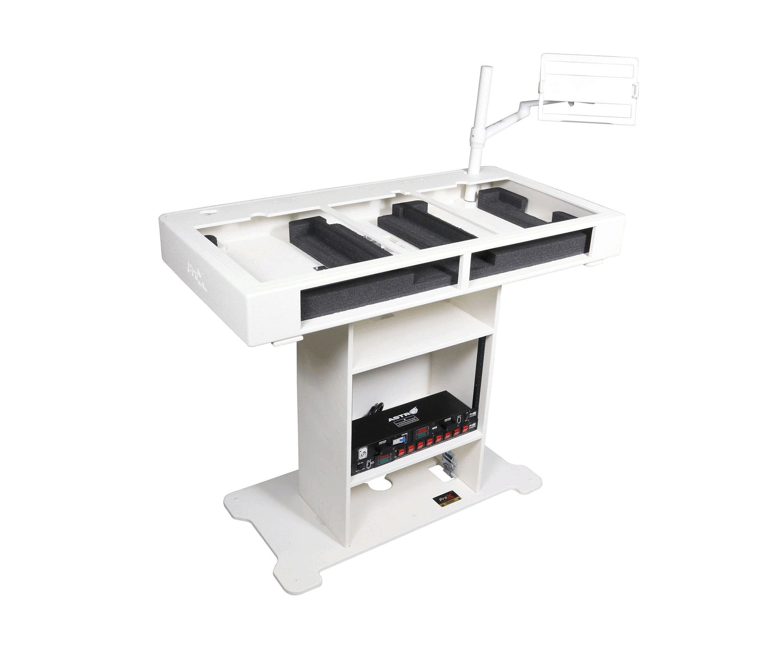 ProX XZF-DJXLCTW DJ Control Tower in White, with 2 Flight Case Fits (2x CDJ3000-A9) and (2x Rane12 -72) by ProX Cases