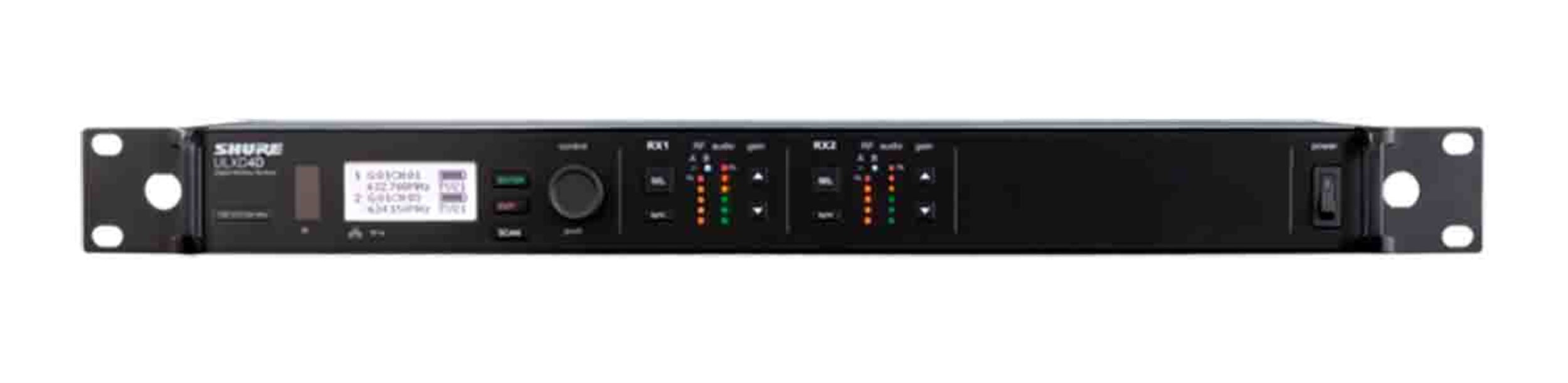 C-Stock Scratch & Dent: Shure ULXD4D-G50 Dual Channel Digital Wireless Receiver - G50 (470-534MHz) by Shure