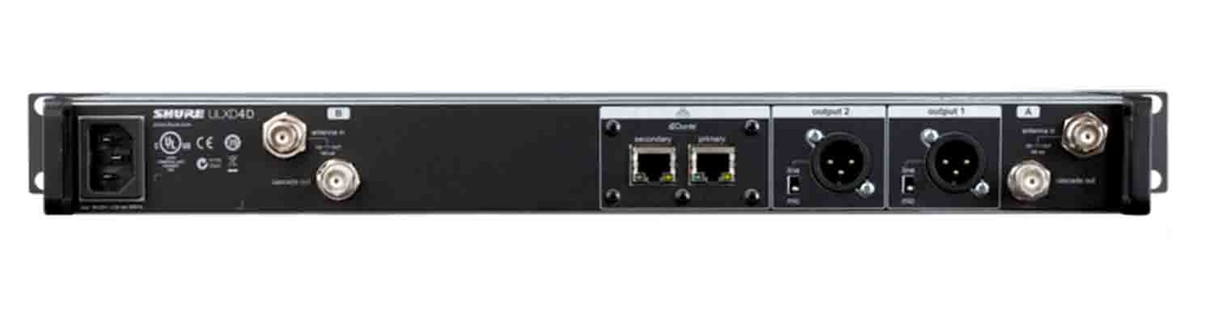 C-Stock Scratch & Dent: Shure ULXD4D-G50 Dual Channel Digital Wireless Receiver - G50 (470-534MHz) by Shure