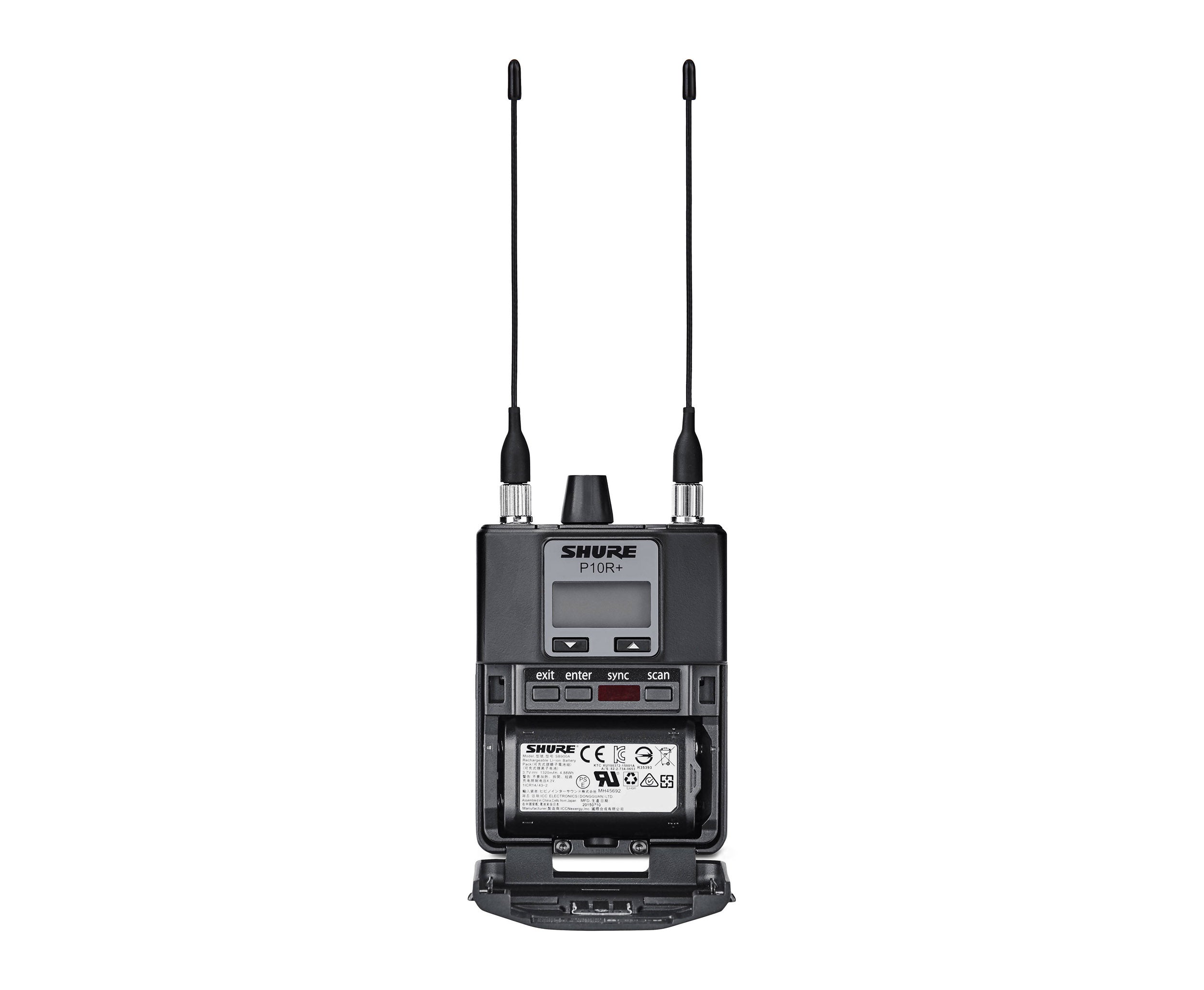 B-Stock: Shure P10R+-G10 Twin Antenna Diversity Wireless Bodypack Receiver - G10 (470-542 MHz) by Shure