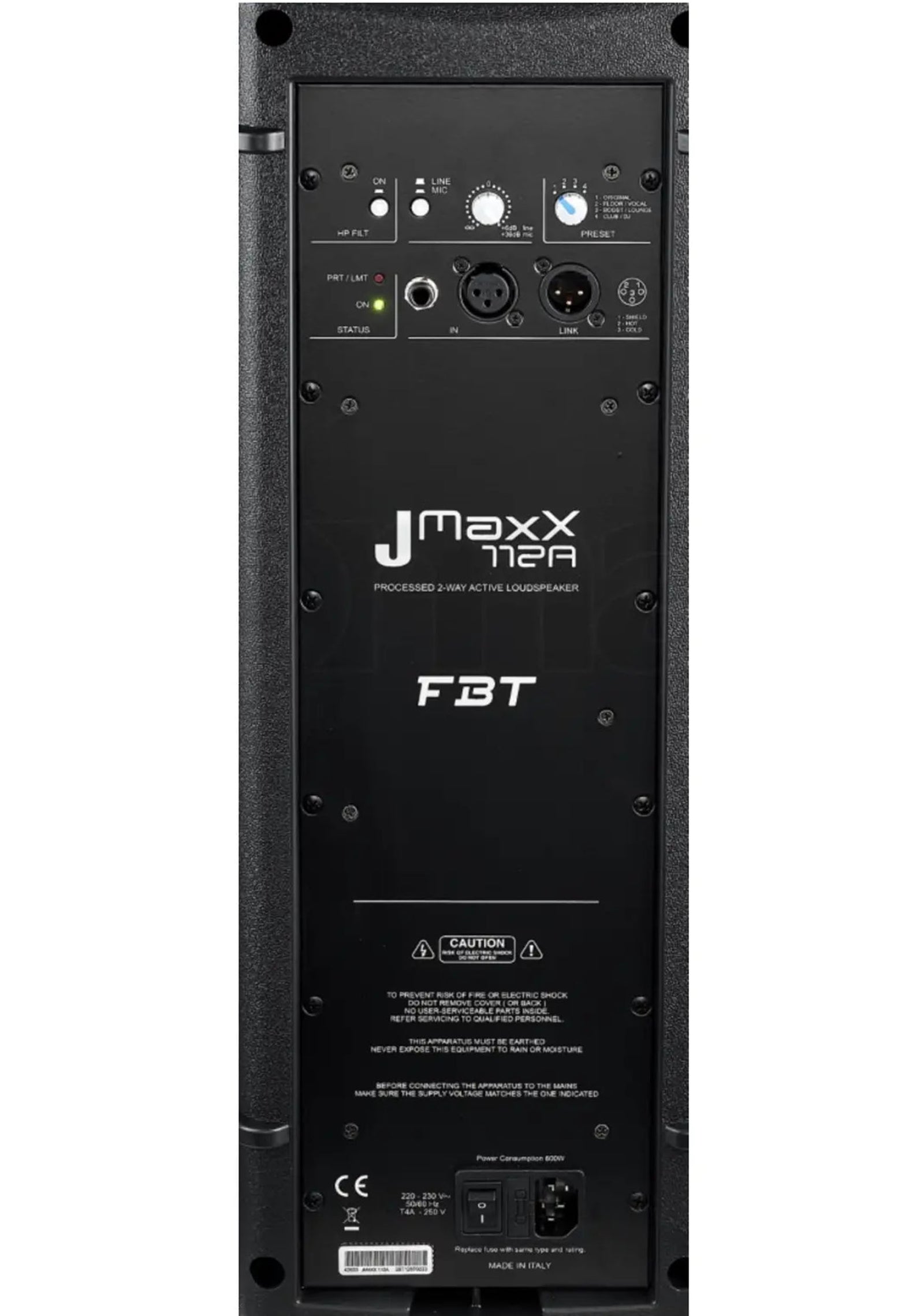 FBT JMAXX112A 12-Inch Active Powered Speaker - Black