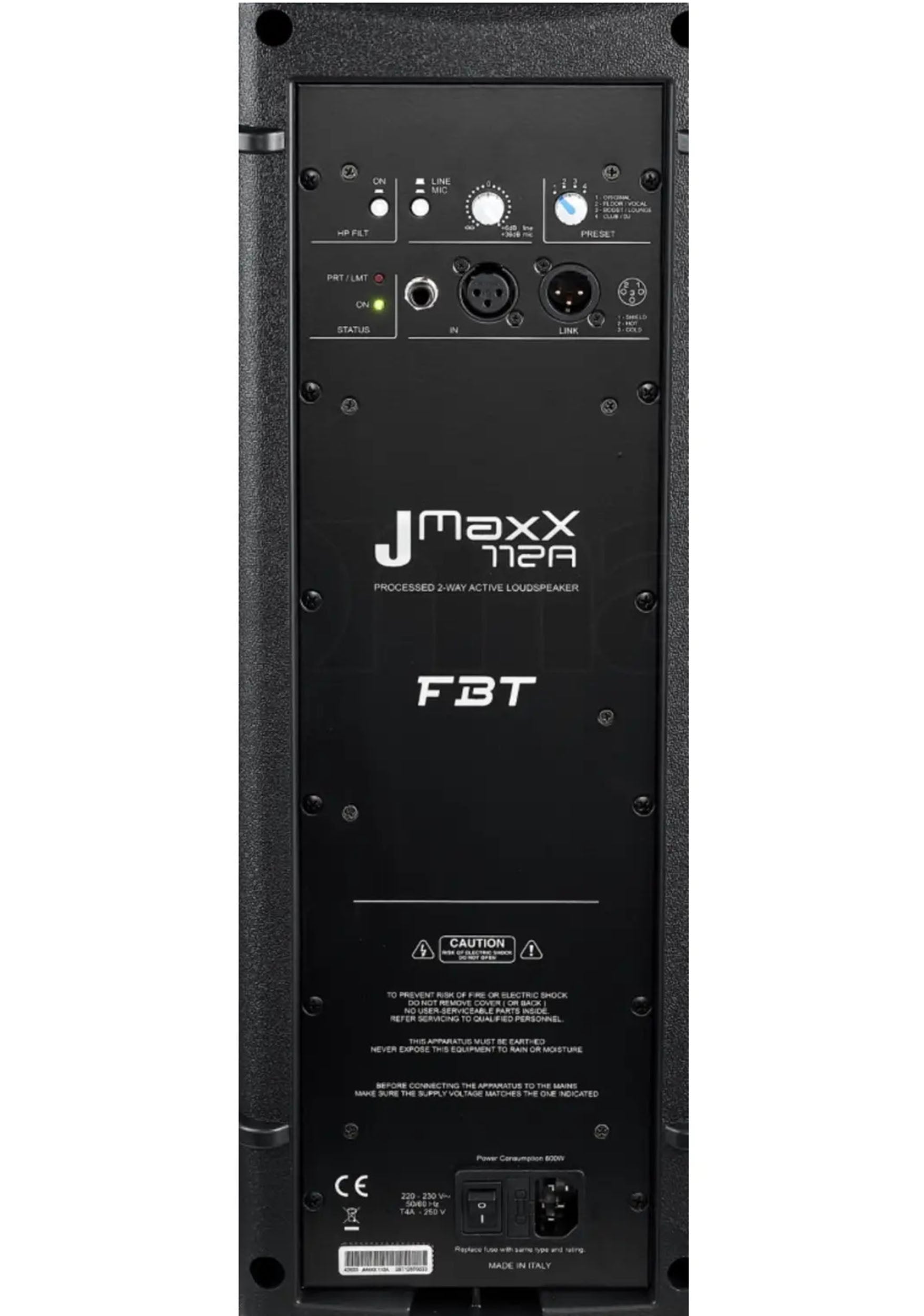 FBT JMAXX112A 12-Inch Active Powered Speaker - Black