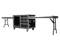 Gator GTOUR-WORKST4-12U-2T Flight Case de workstation audio professionnel avec rack et tiroirs de rangement - 12U