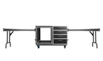 Gator GTOUR-WORKST4-12U-2T Professional Audio Workstation Case with Rack and Storage Drawers - 12U