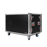 Gator GTOUR-WORKST4-12U-2T Professional Audio Workstation Case with Rack and Storage Drawers - 12U