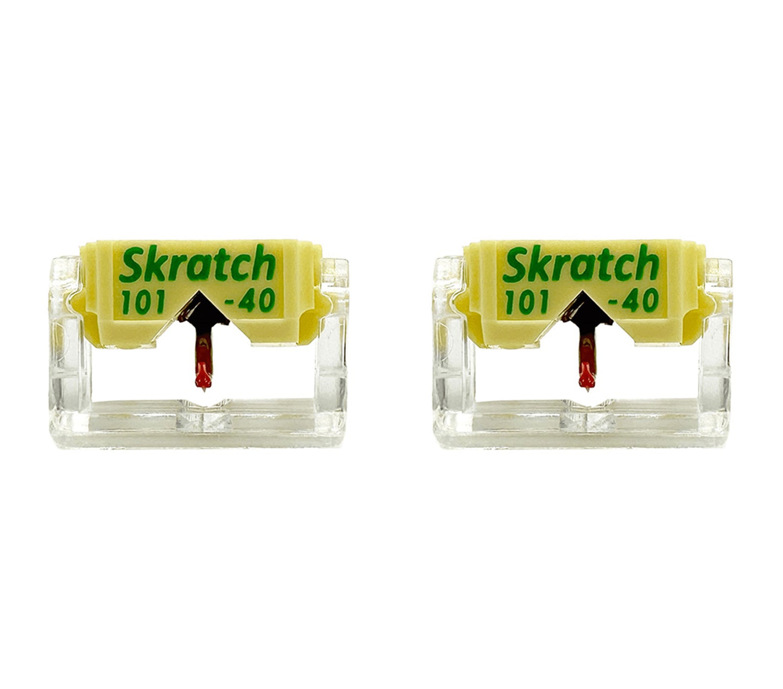 Jico J-AAC0895 2-Pack Skratch 101-40 Replacement Stylus for JICO J44A 7, J44D, IMPACT, Shure M44-7 and M44G
