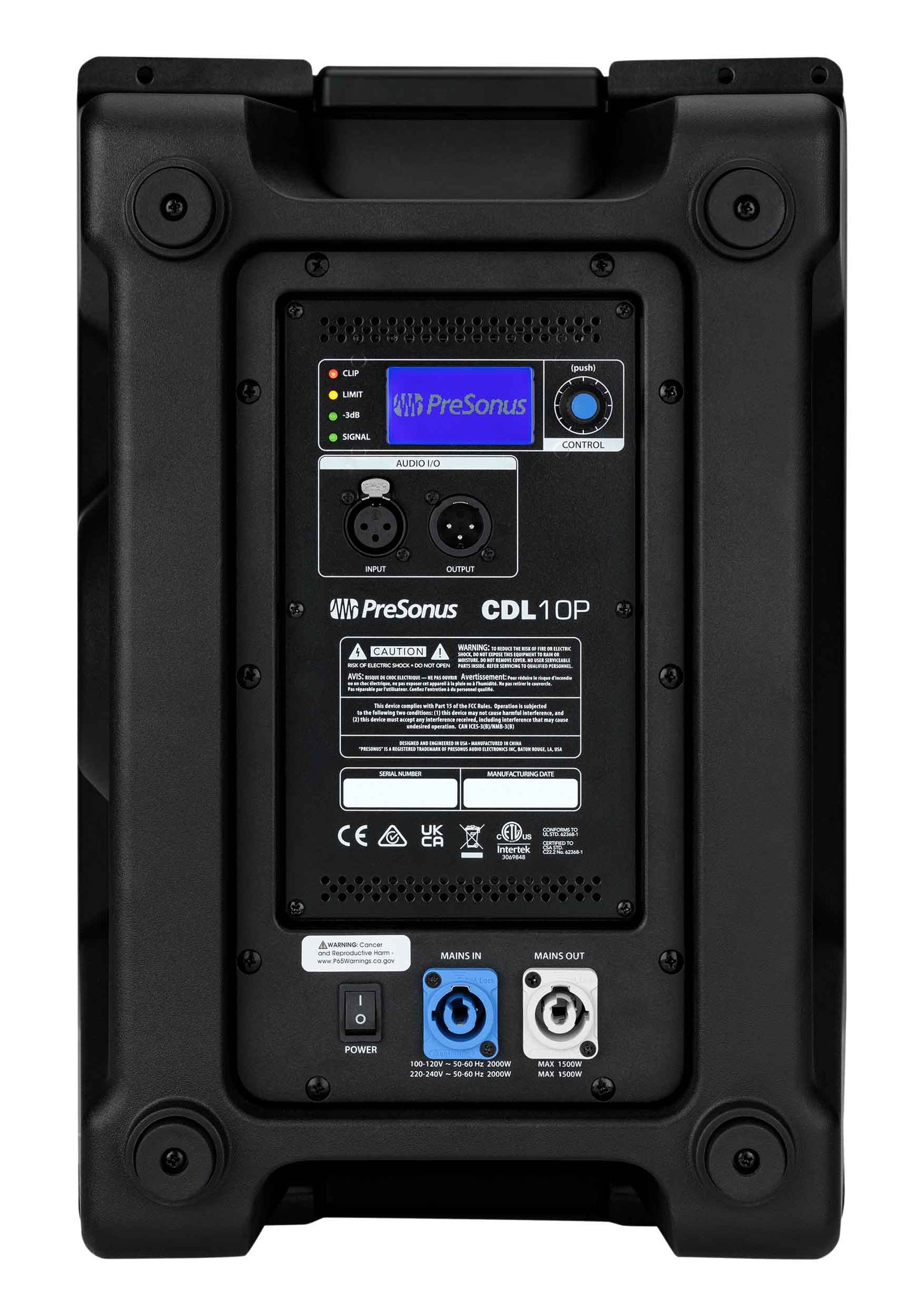 PreSonus CDL10P 10” Two-Way Powered Loudspeaker - Single, 1000W