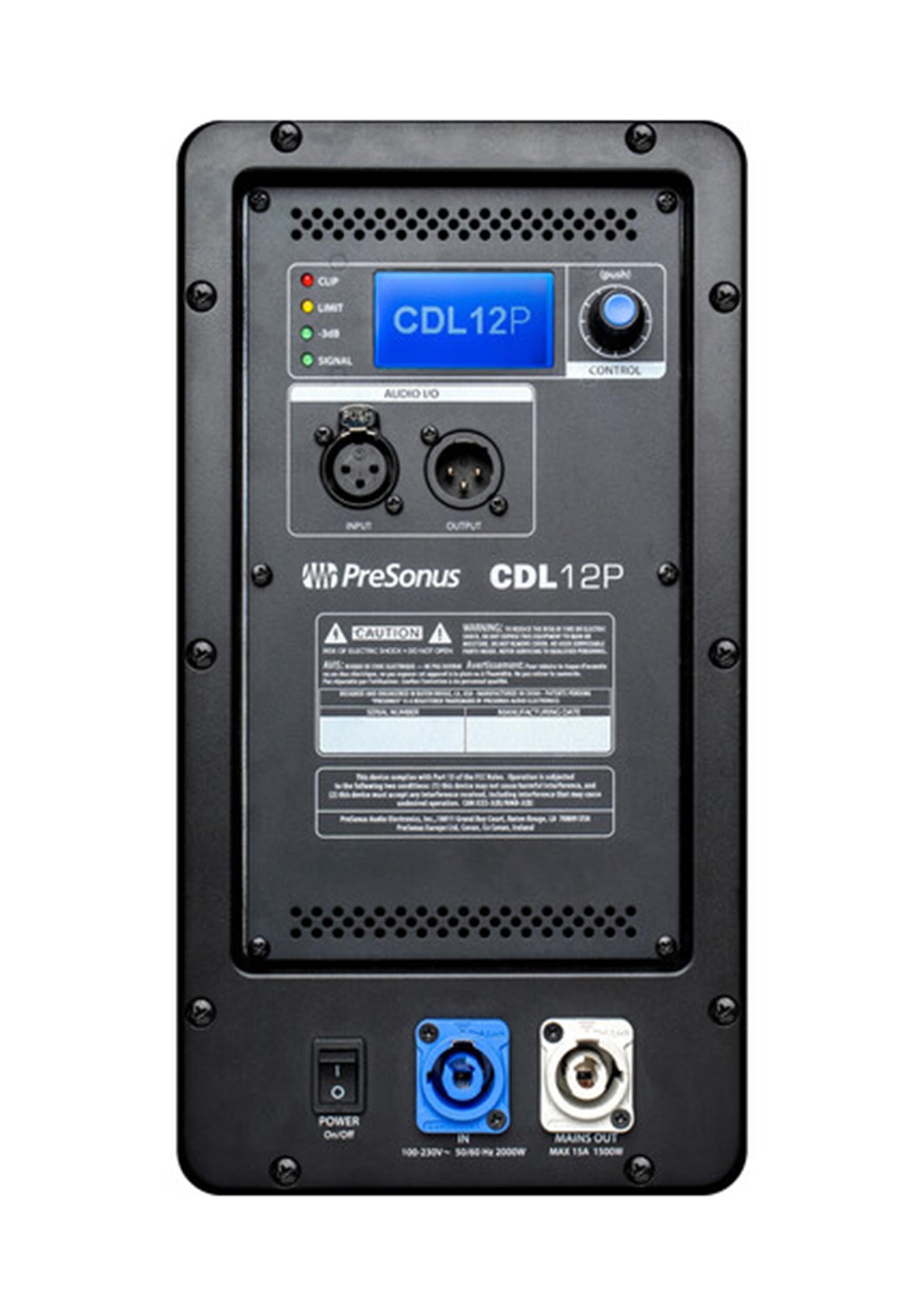PreSonus CDL12P 12” Two-Way Powered Constant Directivity Loudspeaker - Single, 1000W