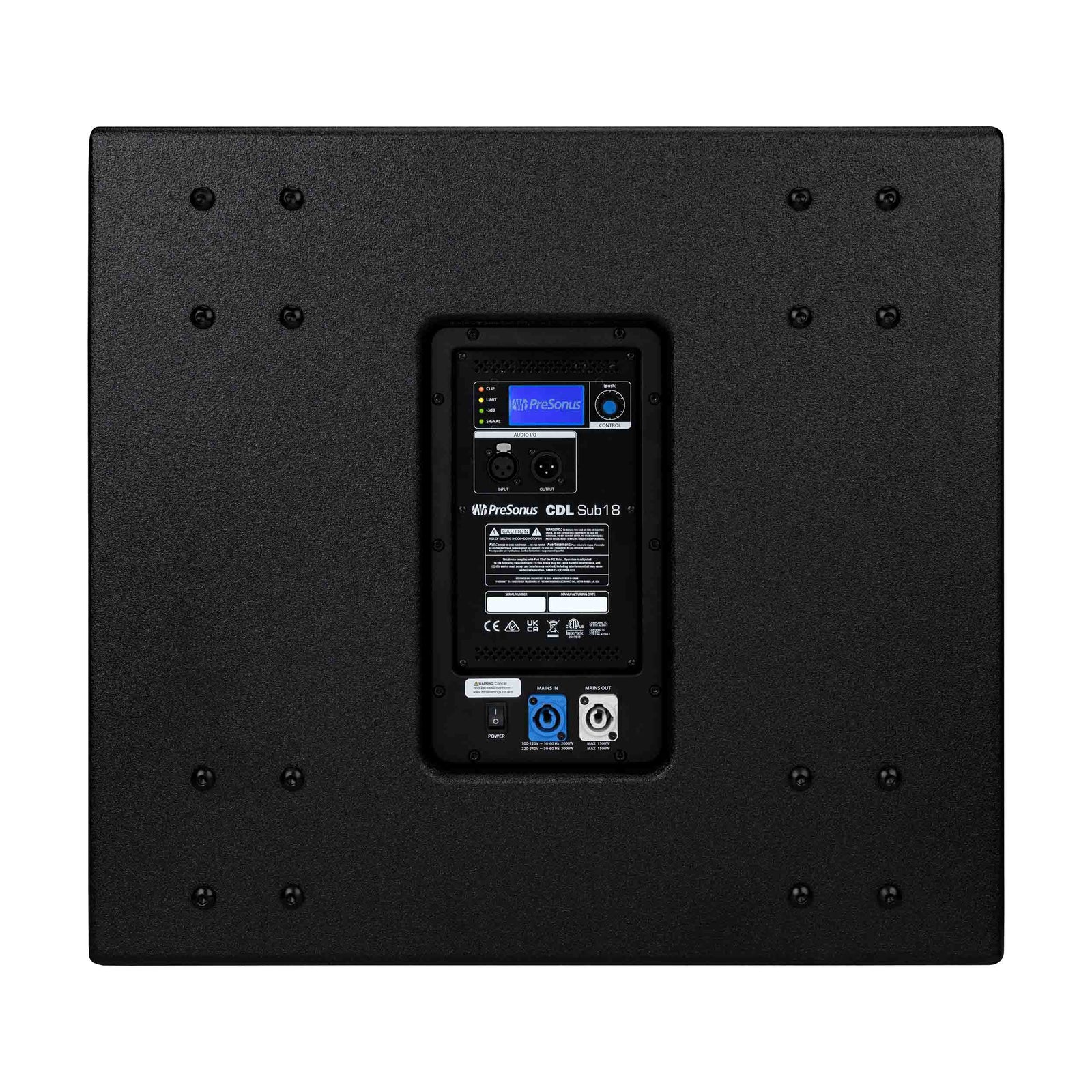 PreSonus CDL SUB18, 18-inch Active Subwoofer - 2000 Watt Peak
