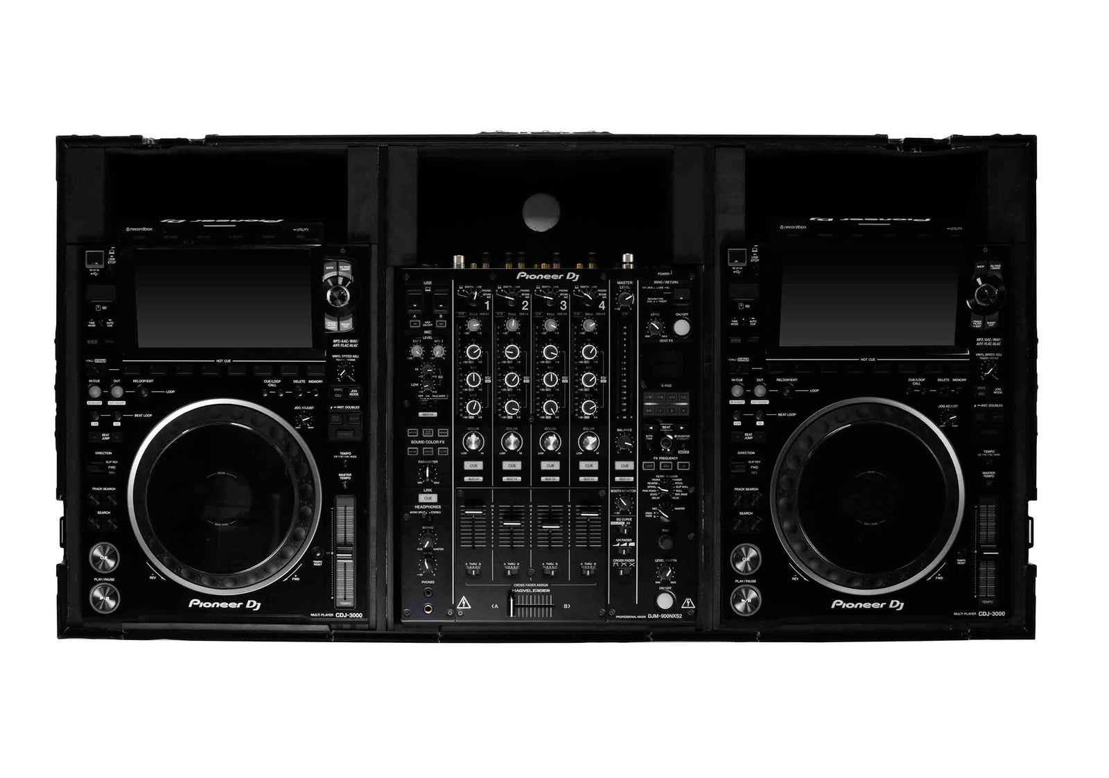 Odyssey 810158 Industrial Board DJ Case for 12" DJ Mixers & 2 CDJ-3000's