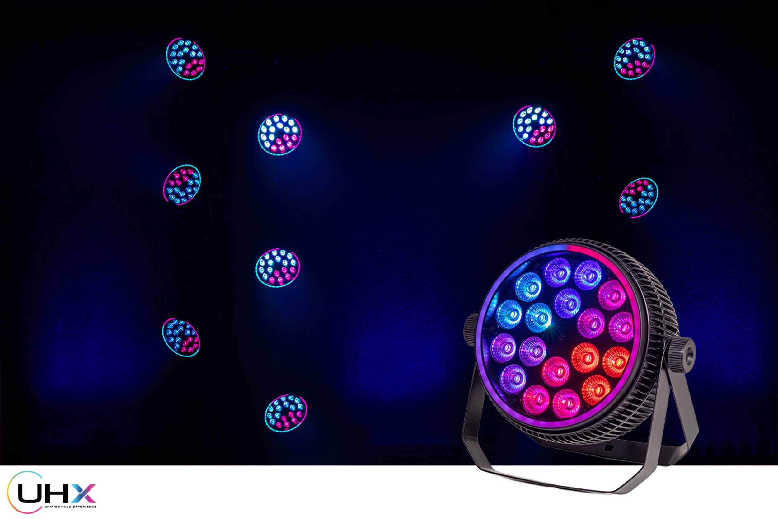 Colorkey CKU-5073 Halo Par HEX 18P - 18x10W RGBWA+UV LED Wash Light with Pixel Mapping