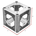 Show Solutions CB12-FLUSH-HD Bloque de esquina empotrado de alta resistencia de 6 vías para estructuras de 12"