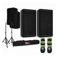 RCF ART-910A Par de altavoces activos de dos vías de 10" y 2100 W con fundas y soportes ProX, cables