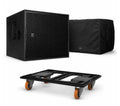 RCF SUB 9019-AS Active 4000 W 19-Inch Subwoofer with Cover and Dolly