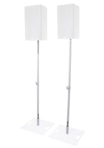 ProX X-POLARISWHX2POLES Polaris Speaker Pole Set - Pair of Adjustable M20 Speaker Poles with Bag - White