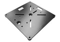 Placa base de acero Show Solutions BP2424-STEEL-TS-2F de 24" x 24" con bridas dobles de 1.5" cédula 40