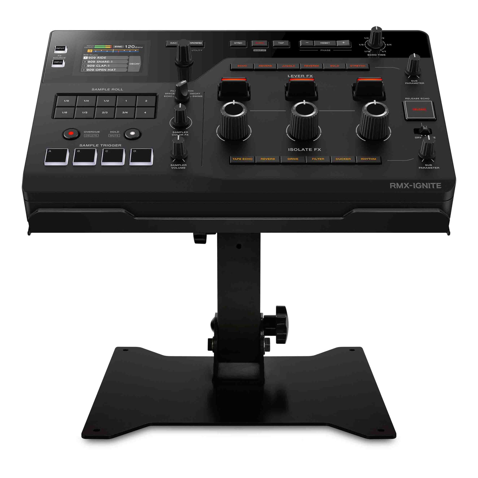 AlphaTheta DJC-STS2 Professional Foldable DJ Stand for RMX-IGNITE with Adjustable Height and Tilt