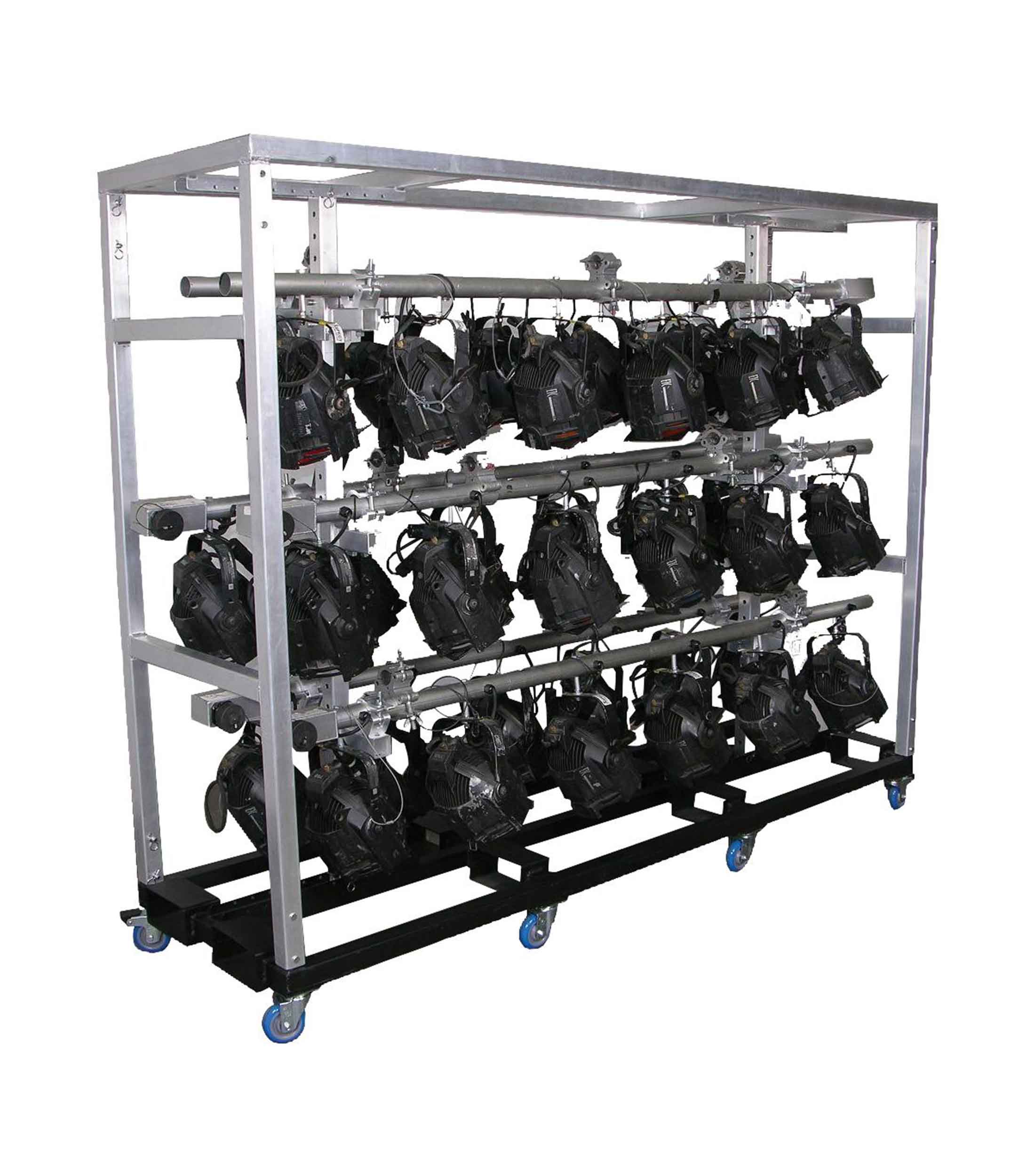 Show Solutions LBRR Rolling Rack for 6 Lamp Bars with Heavy-Duty Casters