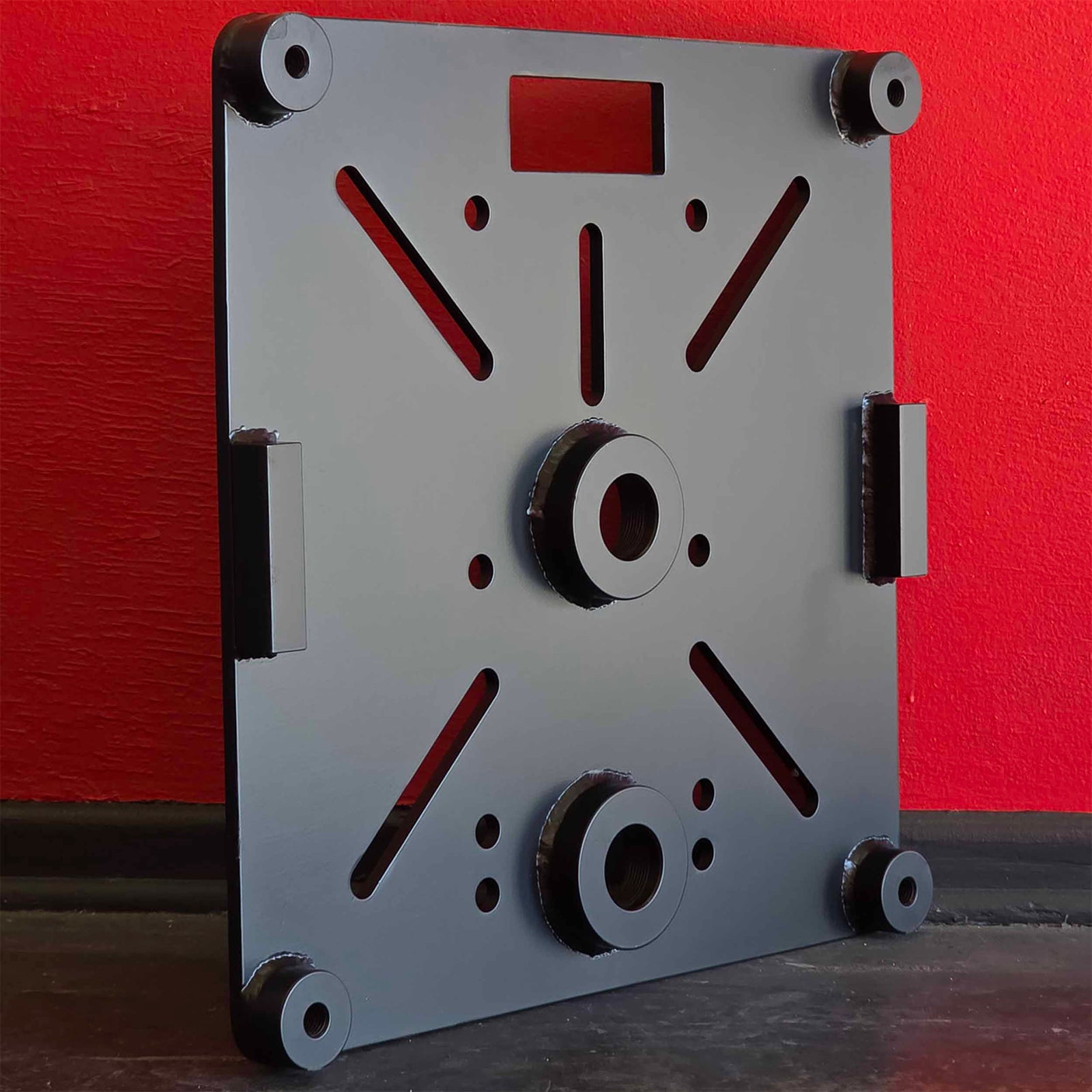 Show Solutions BP2020-STEEL-TS-2F Theatre Series Base Plate with 2 Welded Flanges