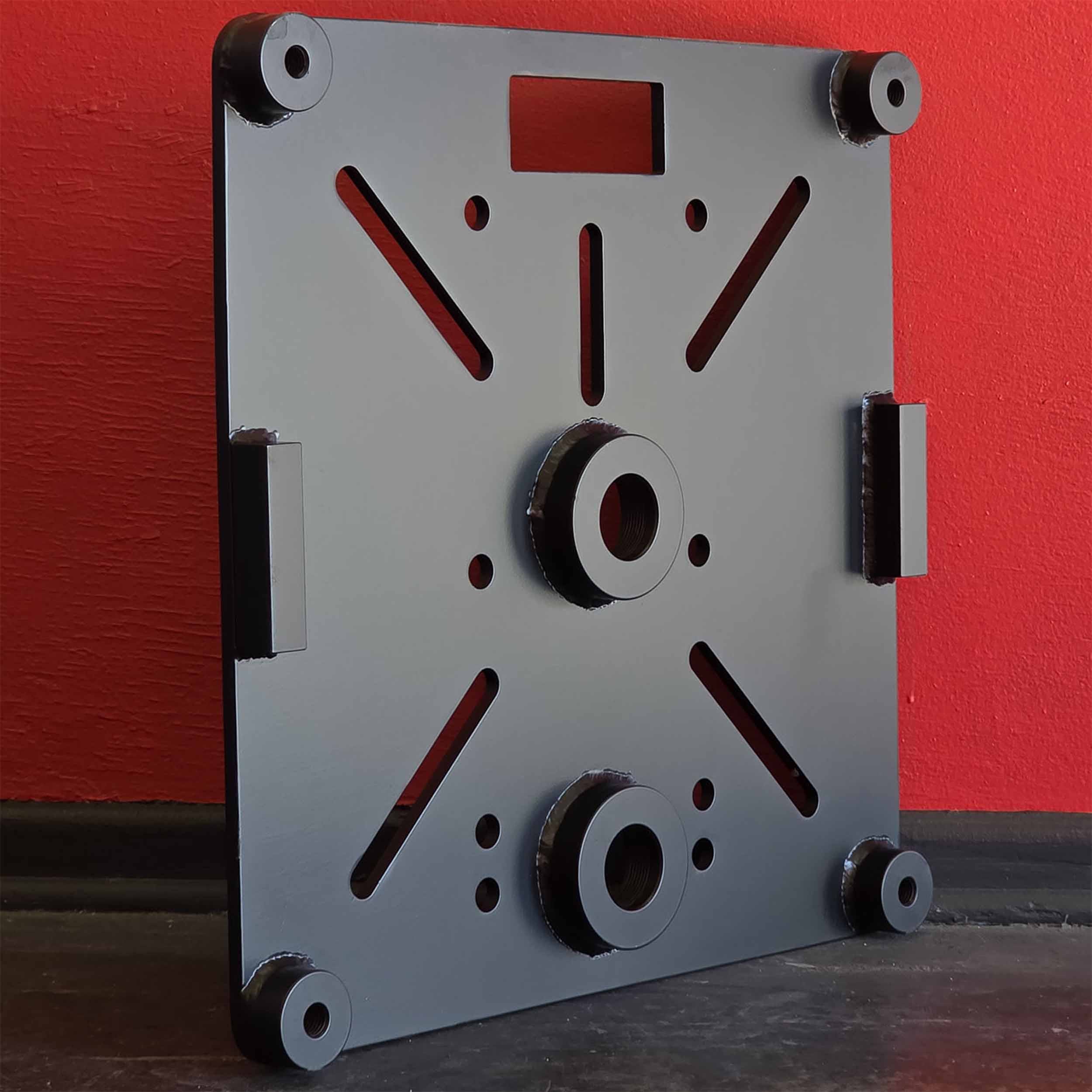 Show Solutions BP2020-STEEL-TS-2F Theatre Series Base Plate with 2 Welded Flanges