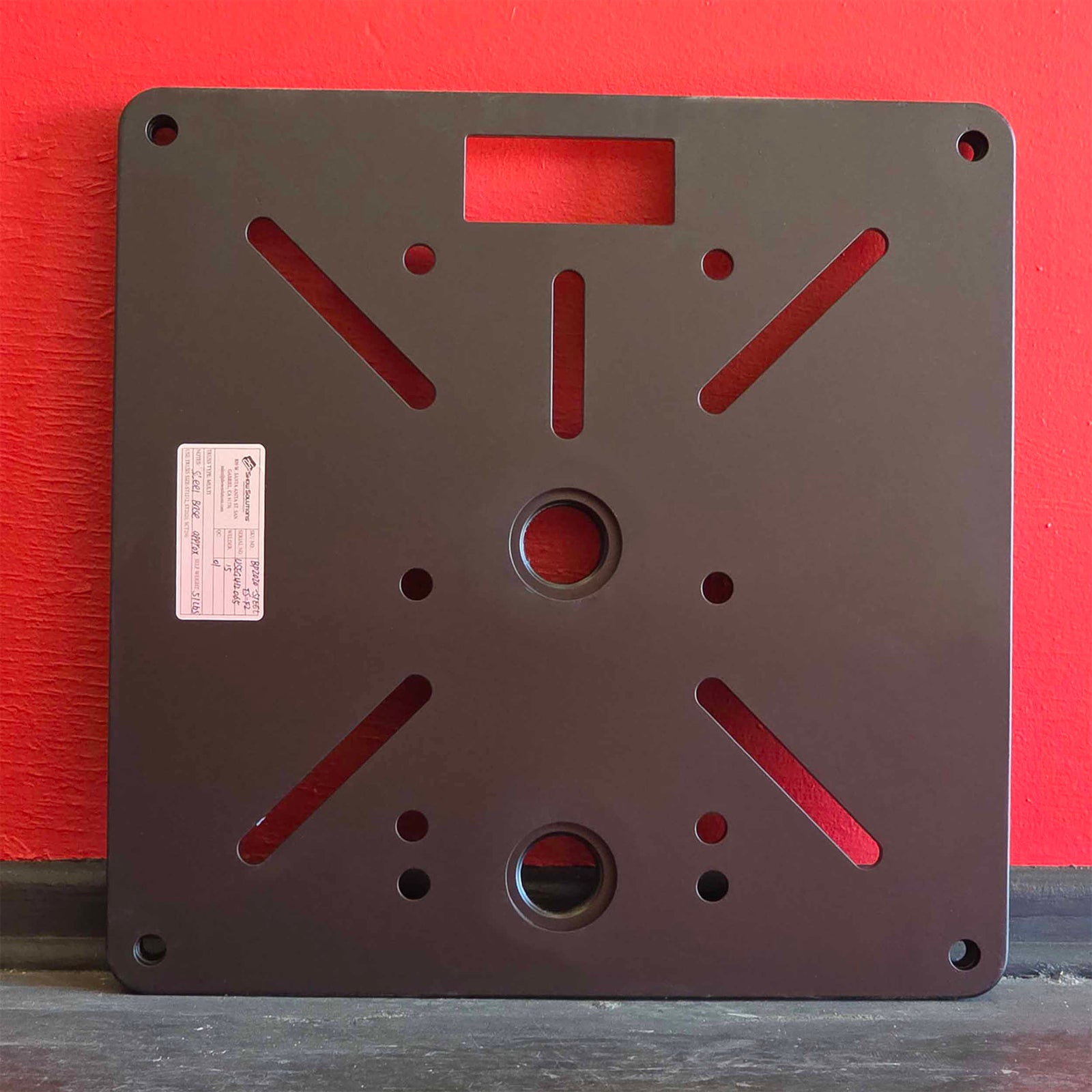 Show Solutions BP2020-STEEL-TS-2F Theatre Series Base Plate with 2 Welded Flanges