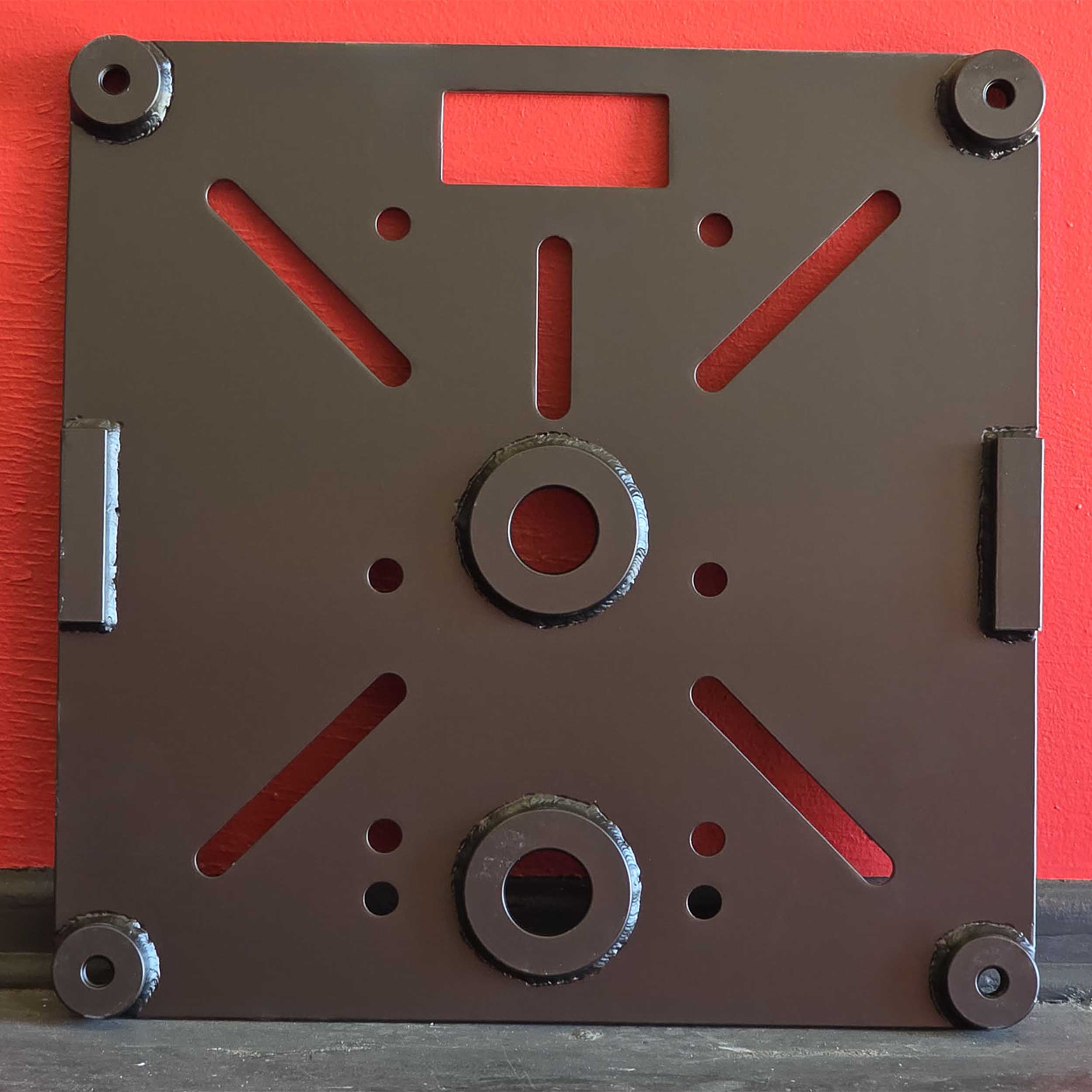 Show Solutions BP2020-STEEL-TS-2F Theatre Series Base Plate with 2 Welded Flanges