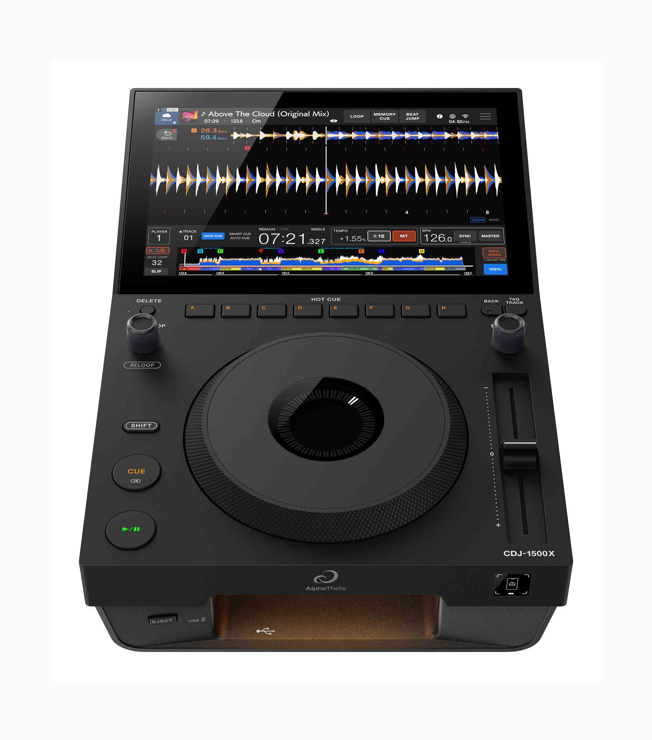 AlphaTheta CDJ-1500X DJ Media Player with Touchscreen, Streaming and R