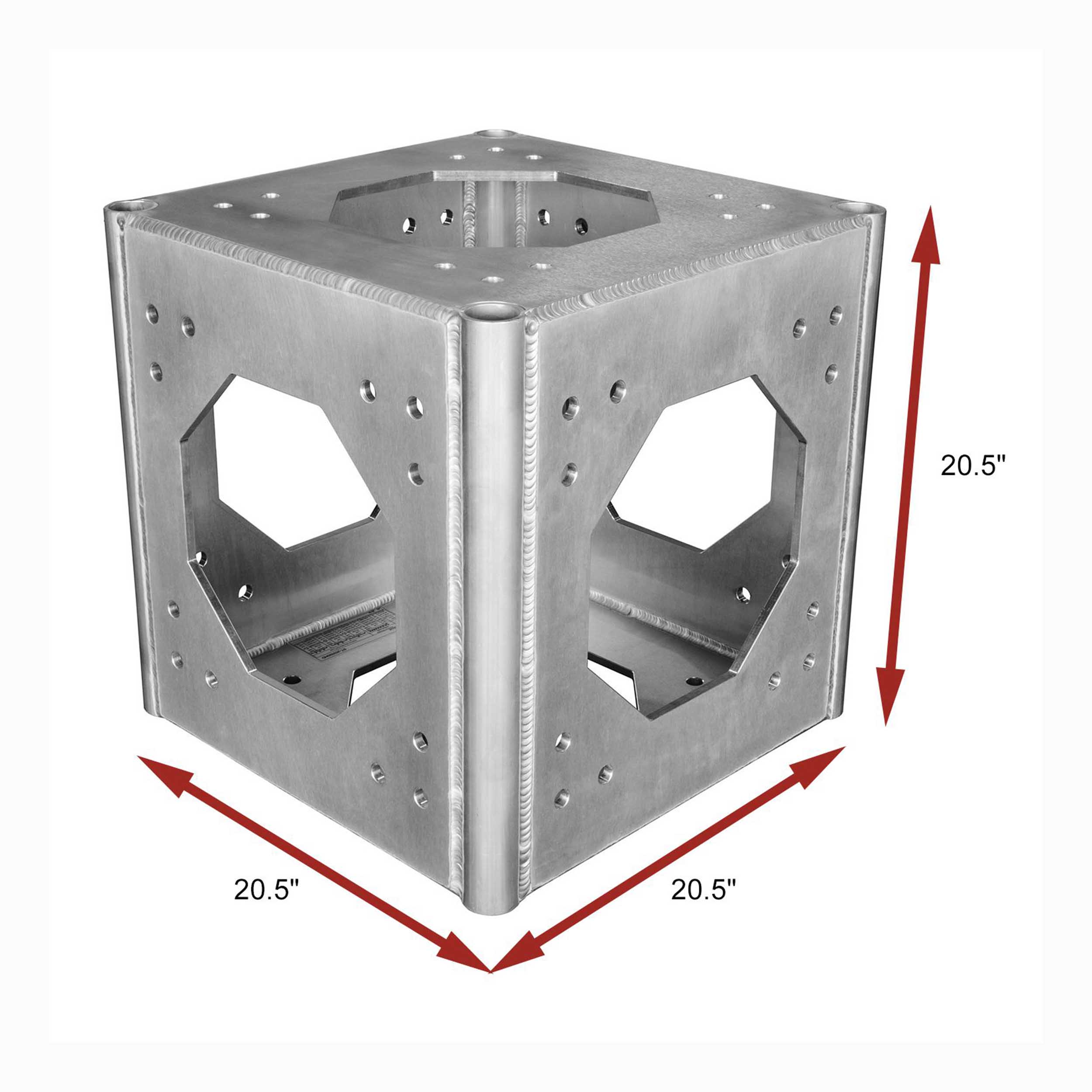 Show Solutions CB20-6WAY-HD-5 20.5" Box Truss Corner Block with 5" Center Tube