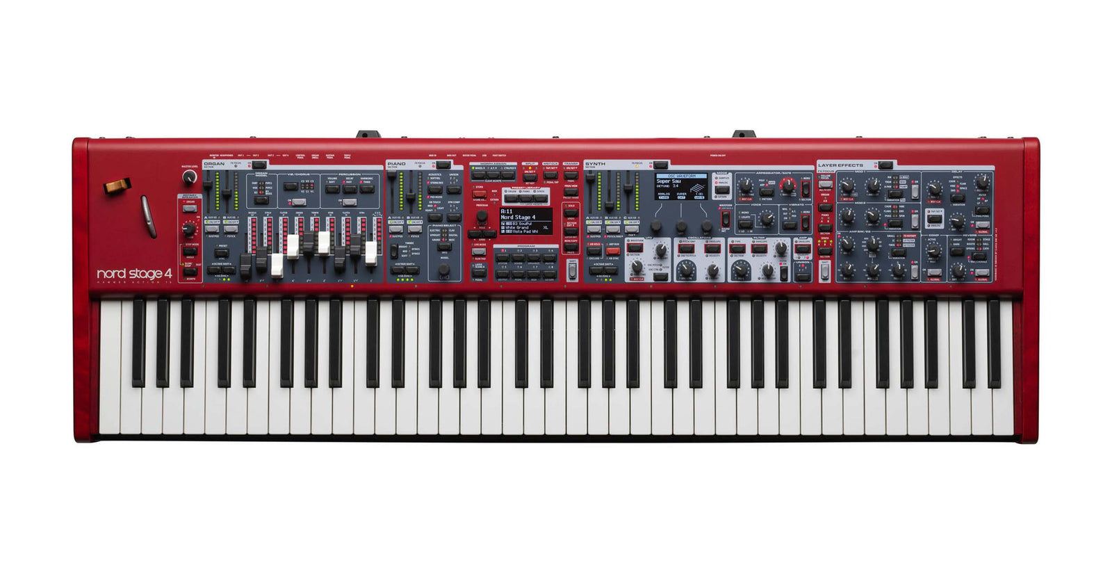 Nord Stage 4 HA73, 73-Key Hammer Actioned Stage Keyboard with Aftertouch and Physical Drawbars
