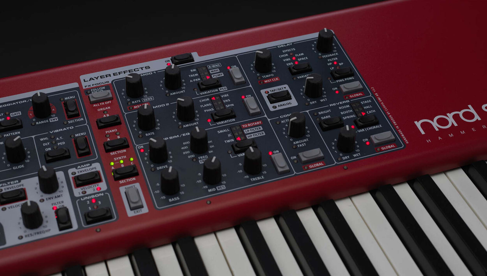 Nord Stage 4 HA73, 73-Key Hammer Actioned Stage Keyboard with Aftertouch and Physical Drawbars
