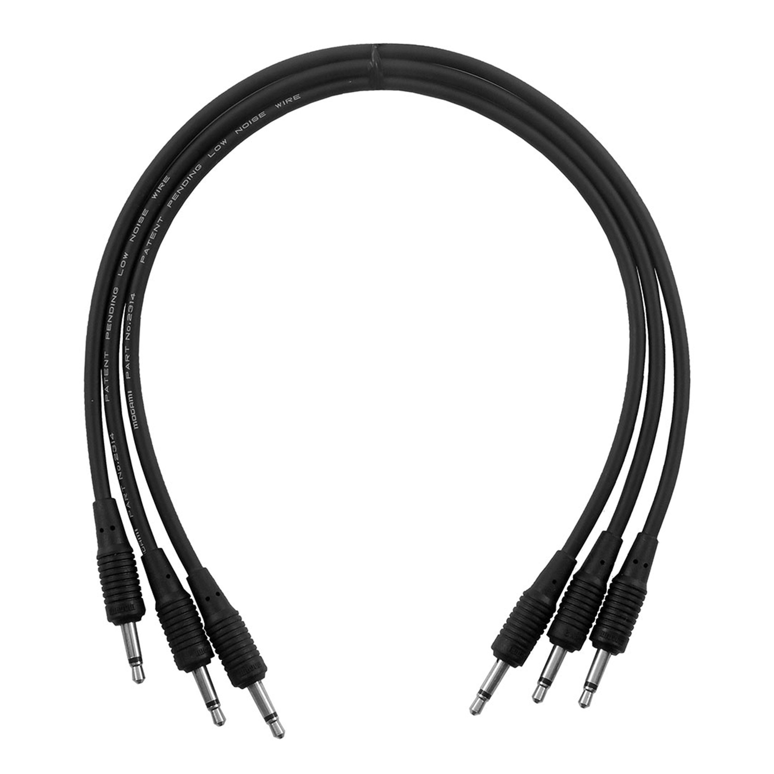 Mogami PP 3.5 MOD 3PK, 3.5mm TS Mono Modular Synth Patch Cable, 3-Pack