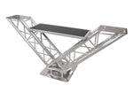 ProX XT-VERRAZANO24 V-Shape Aluminum Truss DJ Table with Elevated Monitor Shelves and 24" Base Plate