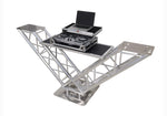 ProX XT-VERRAZANO24 V-Shape Aluminum Truss DJ Table with Elevated Monitor Shelves and 24" Base Plate