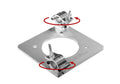 Montrer les solutions TCP12-2C-DIAG-S Plaque de treillis 12" x 12" avec deux demi-coupleurs pro pivotants soudés aux coins diagonaux