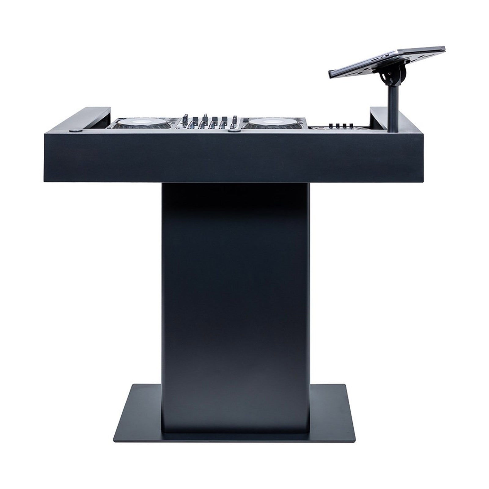 Headliner HL30000 Malibu Portable DJ Podium with Countertop and Base Column - Black