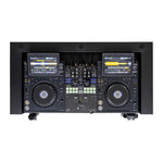 Headliner HL30000 Malibu Portable DJ Podium with Countertop and Base Column - Black