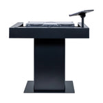 Headliner HL30000 Malibu Portable DJ Podium with Countertop and Base Column - Black