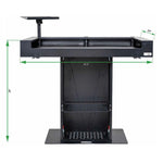Headliner HL30000 Malibu Portable DJ Podium with Countertop and Base Column - Black