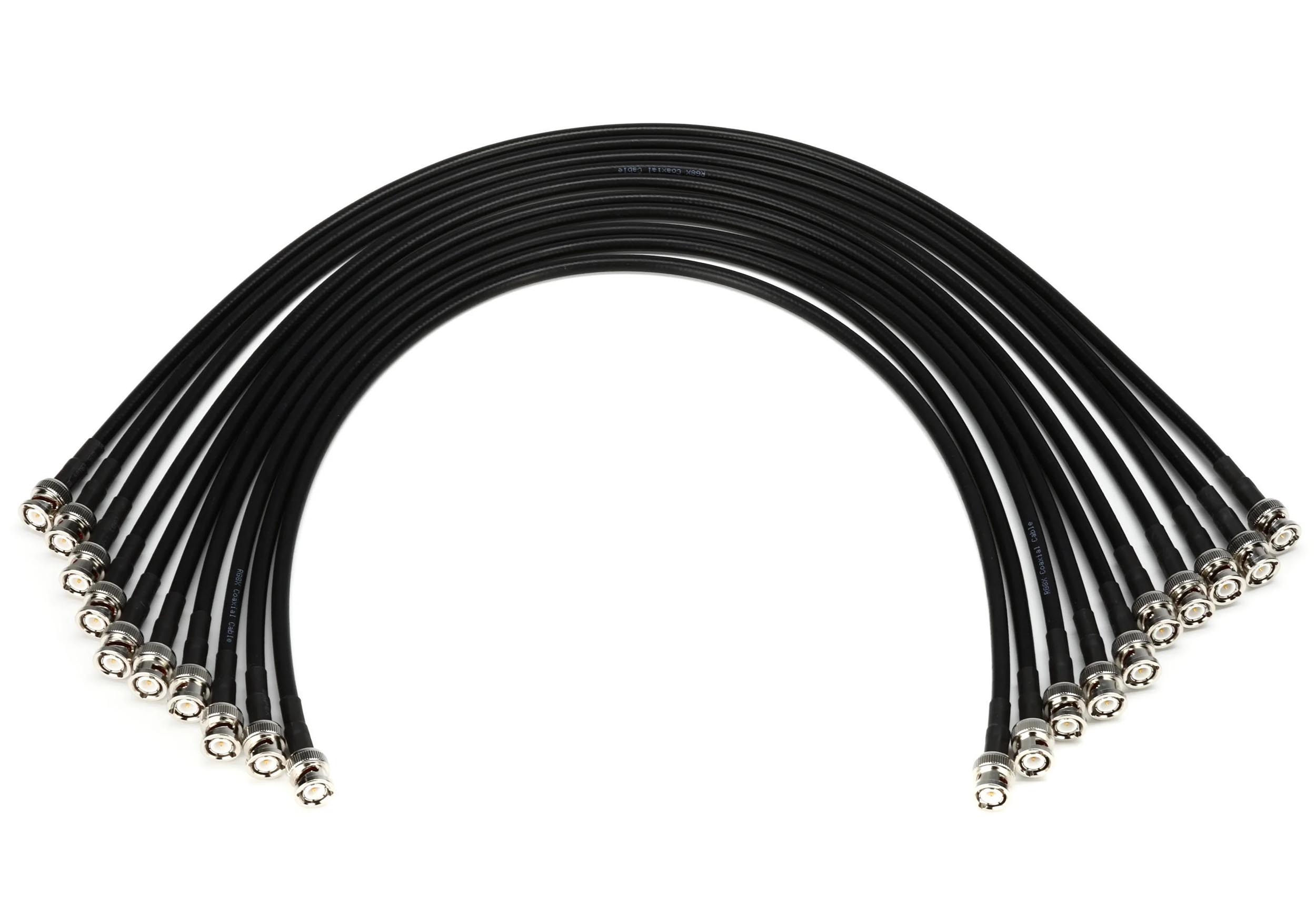 RF Venue RG8X-10, Low-Loss BNC to BNC Interconnect Cable - Pack of 10