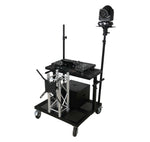 ProX X-BeatWagon Multi-Function Rolling Performance Station with Adjustable Shelf and F34 Truss Compatibility