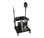 ProX X-BeatWagon Multi-Function Rolling Performance Station with Adjustable Shelf and F34 Truss Compatibility