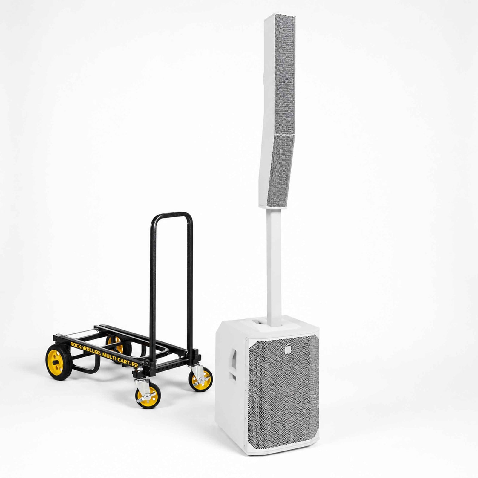 Electro-Voice EVOLVE 70 Column Speaker System - White and Utility Cart