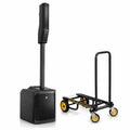 Sistema de altavoces de columna Electro-Voice EVOLVE 90 - Negro y carrito utilitario