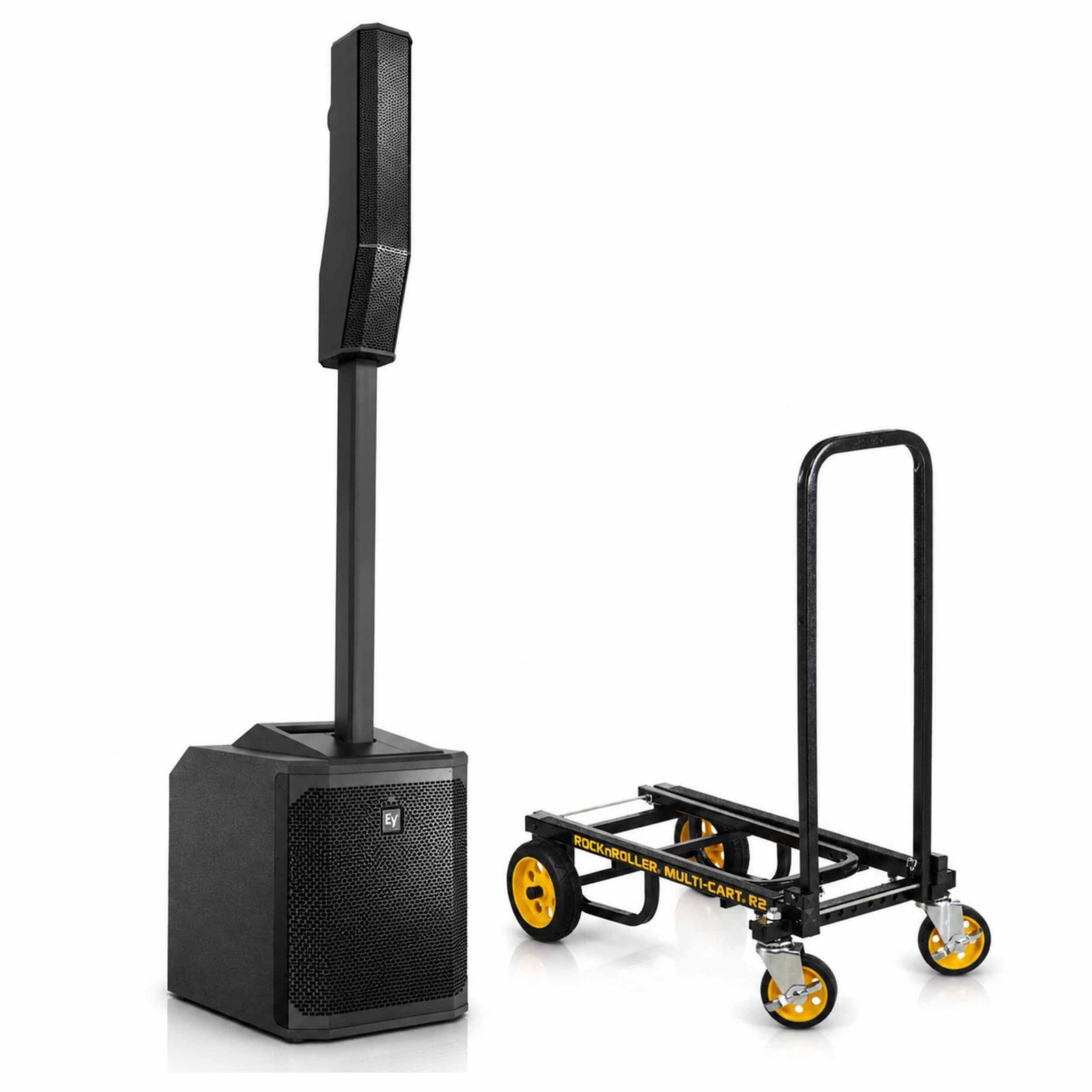 Electro-Voice EVOLVE 90 Column Loudspeaker System - Black and Utility Cart