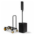 Sistema PA Compuesto RCF EVOX-J8 en Negro con MultiCart Rock N Roller