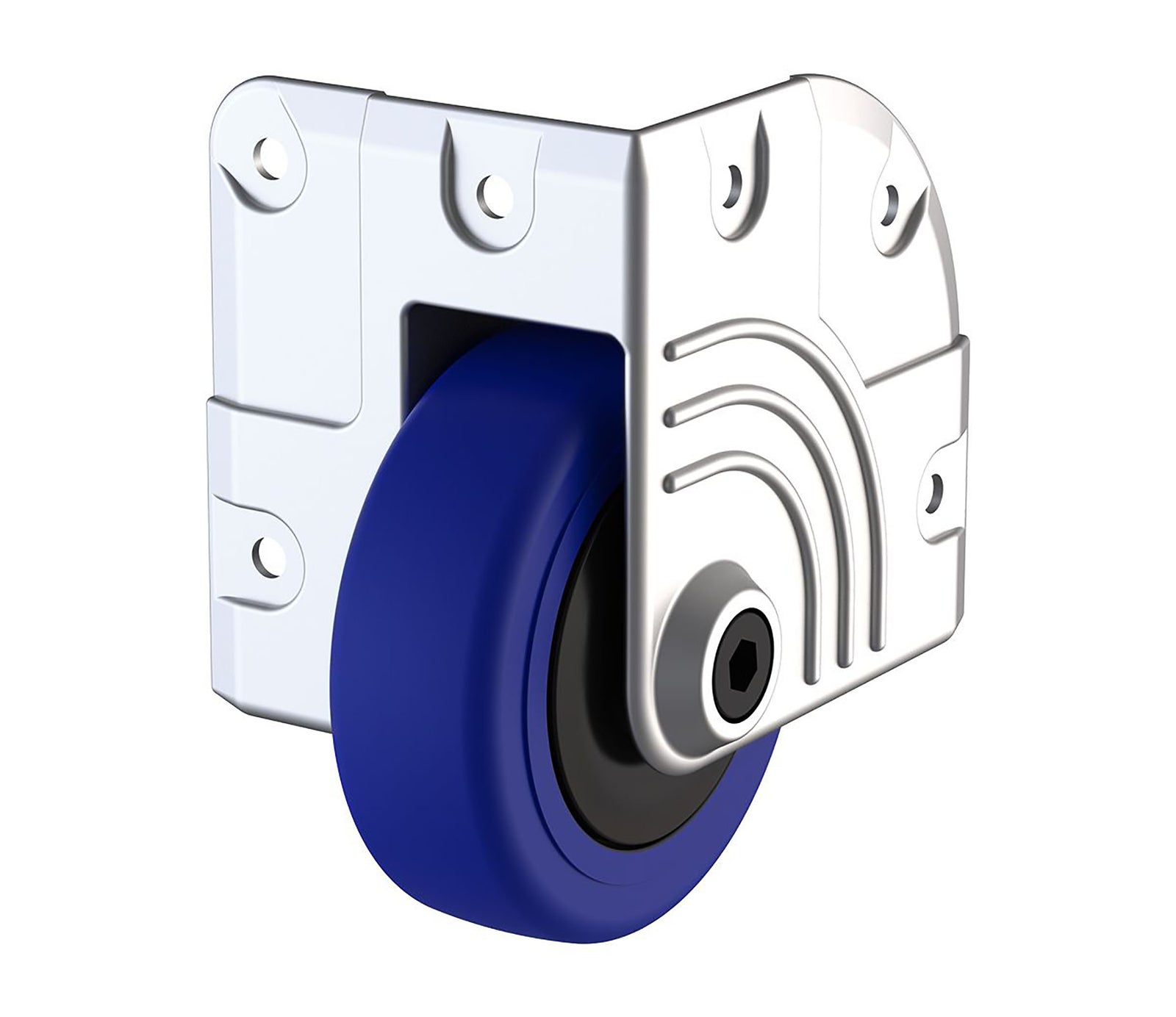 ProX X-PEW8675-HD Penn-Elcom 3 Heavy-Duty Zinc Side Corner Caster with Blue Wheel