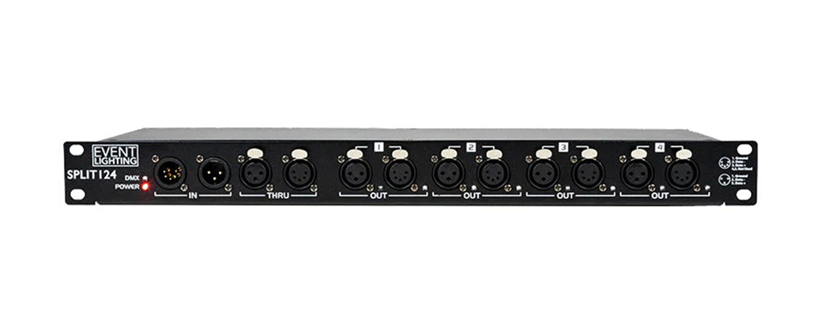 Antari Event Lighting SPLIT124 4-Way Rackmount DMX512 Splitter with Optical Isolation