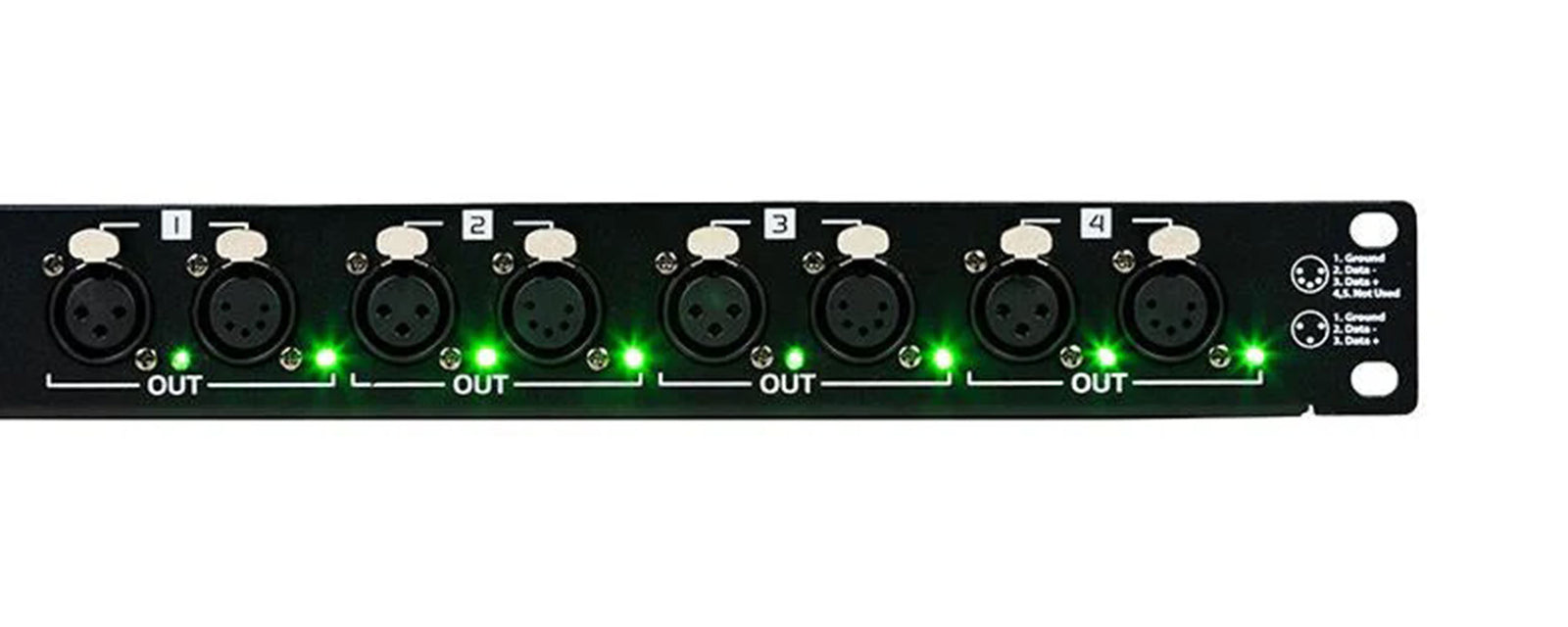 Antari Event Lighting SPLIT124 4-Way Rackmount DMX512 Splitter with Optical Isolation